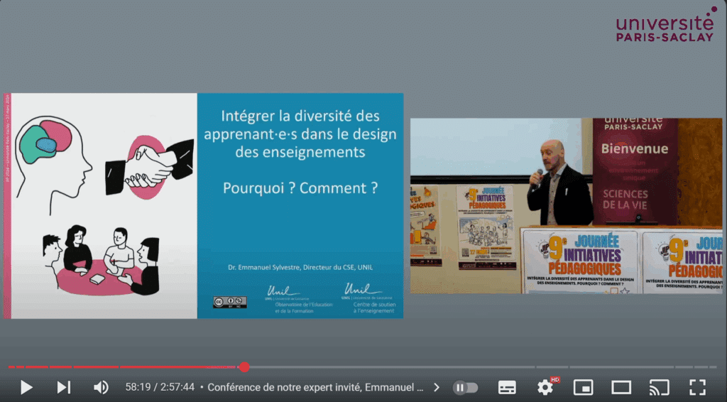 Miniature de la vidéo YouTube de la présentation d'Emmanuel Sylvestre aux Journées d'Initiatives Pédagogiques